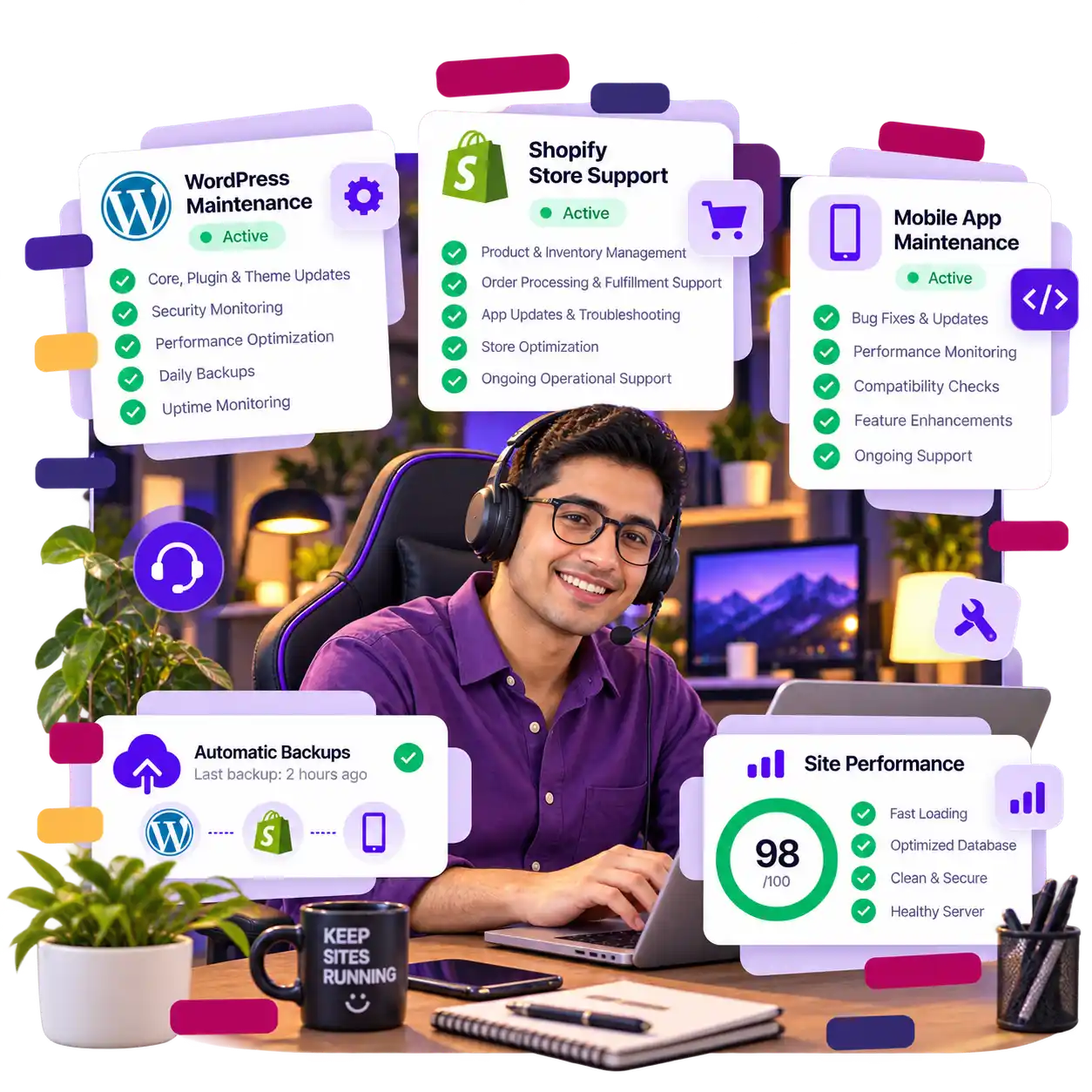 website maintenance and support services